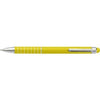 Branded Promotional ALUMINIUM METAL LACQUERED TWIST ACTION BALL PEN in Yellow Pen From Concept Incentives.