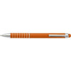 Branded Promotional ALUMINIUM METAL LACQUERED TWIST ACTION BALL PEN in Orange Pen From Concept Incentives.