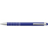 Branded Promotional ALUMINIUM METAL LACQUERED TWIST ACTION BALL PEN in Cobalt Blue Pen From Concept Incentives.