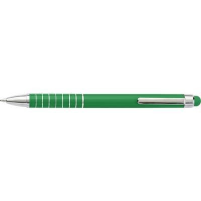 Branded Promotional ALUMINIUM METAL LACQUERED TWIST ACTION BALL PEN in Pale Green Pen From Concept Incentives.