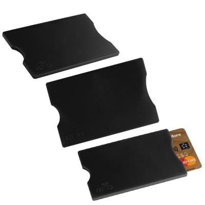 Branded Promotional CANTERBURY RFID CARD CASE in Black Credit Card Holder From Concept Incentives.