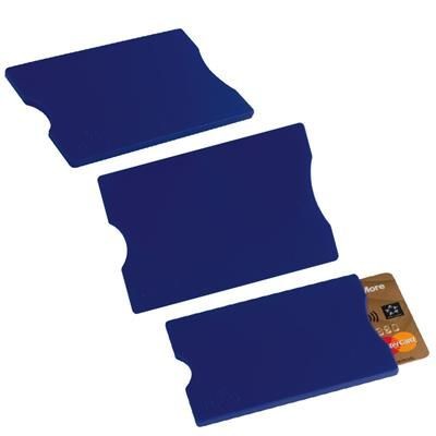 Branded Promotional CANTERBURY RFID CARD CASE in Blue Credit Card Holder From Concept Incentives.