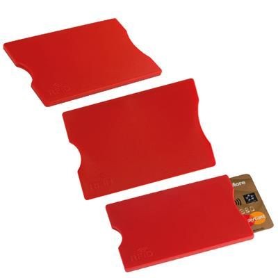 Branded Promotional CANTERBURY RFID CARD CASE in Red Credit Card Holder From Concept Incentives.