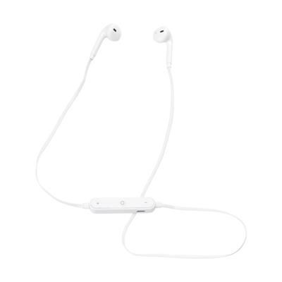 Branded Promotional BLUETOOTH EARBUDDIES EARPHONES in White Earphones From Concept Incentives.