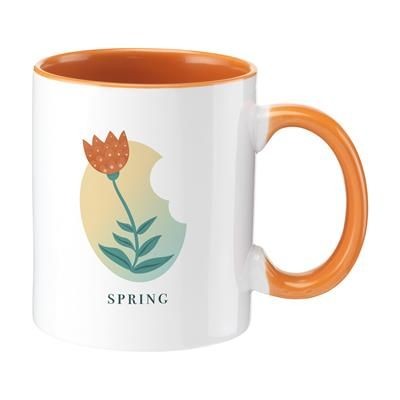 Branded Promotional FULL COLOUR MUG COLORATO MUG in Orange Mug From Concept Incentives.