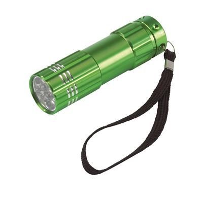 Branded Promotional POWERFUL LED HAND HELD TORCH in Green Torch From Concept Incentives.