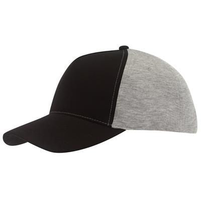 Branded Promotional 5-PANEL BASEBALL CAP in Black Baseball Cap From Concept Incentives.