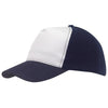 Branded Promotional BREEZY 5-PANEL BASEBALL CAP in Navy Baseball Cap From Concept Incentives.