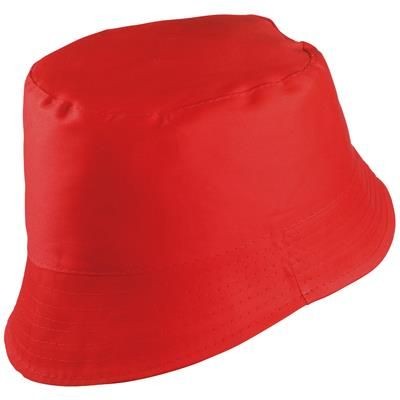 Branded Promotional SUN HAT in Red Hat From Concept Incentives.