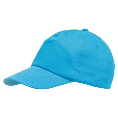 Branded Promotional 5-PANEL BASEBALL CAP in Light Blue Baseball Cap From Concept Incentives.