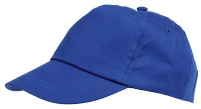 Branded Promotional KIDDY WEAR 5-PANEL CHILDRENS CAP in Blue Baseball Cap From Concept Incentives.