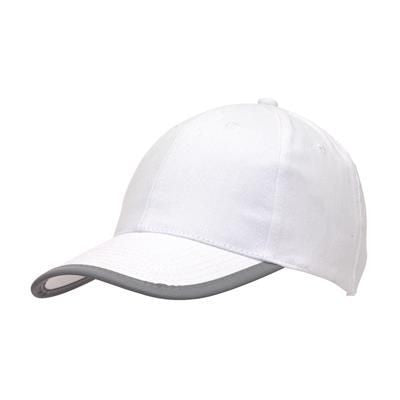 Branded Promotional DETECTION REFLECTIVE BASEBALL CAP in White Baseball Cap From Concept Incentives.