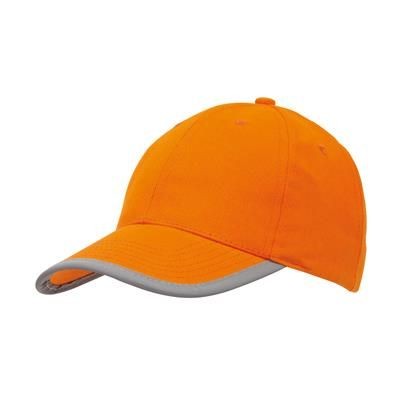 Branded Promotional DETECTION REFLECTIVE BASEBALL CAP in Orange Baseball Cap From Concept Incentives.