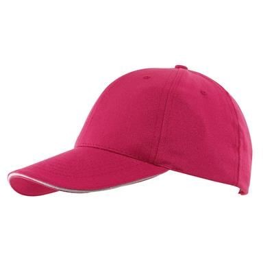 Branded Promotional 6 PANEL SANDWICH-CAP in Pink Baseball Cap From Concept Incentives.