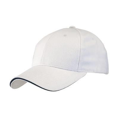 Branded Promotional BASEBALL SANDWICH CAP in White Baseball Cap From Concept Incentives.