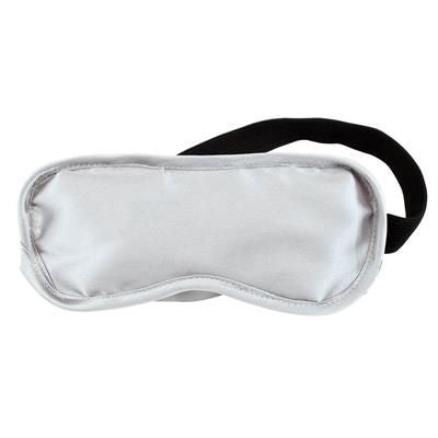 Branded Promotional EYE MASK in Navy Silver Satin Polyester Eye Mask From Concept Incentives.