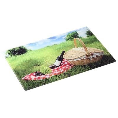 Branded Promotional CHOPPING BOARD OF GLASS MEALLARGE, TRANSPARENT Chopping Board From Concept Incentives.