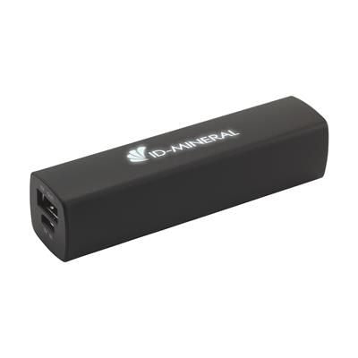 Branded Promotional LOGOBOOST 2500 POWERBANK POWER CHARGER in Black Charger From Concept Incentives.