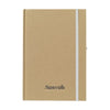 Branded Promotional POCKET ECO A5 NOTE BOOK in Natural and White Jotter From Concept Incentives.