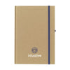 Branded Promotional POCKET ECO A5 NOTE BOOK in Natural and Blue Jotter From Concept Incentives.