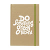 Branded Promotional POCKET ECO A5 NOTE BOOK in Natural and Green Jotter From Concept Incentives.