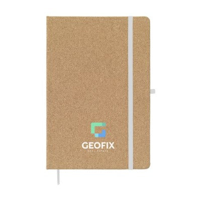 Branded Promotional CORKNOTE A5 NOTE BOOK in White Notebook from Concept Incentives.