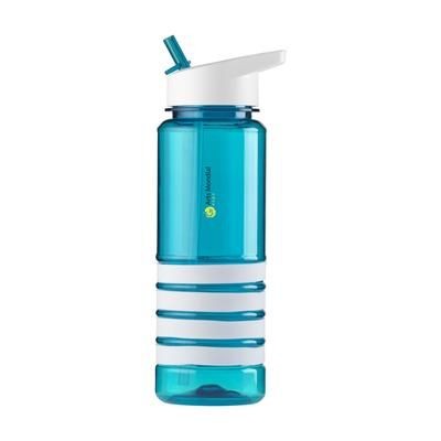 Branded Promotional SILLY BOTTLE 750 ML DRINK BOTTLE in Aqua & Black Sports Drink Bottle From Concept Incentives.