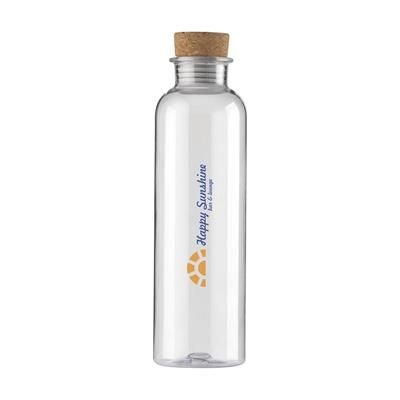 Branded Promotional CORKY DRINK BOTTLE in Clear Transparent Sports Drink Bottle From Concept Incentives.