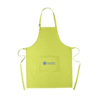 Branded Promotional COCINA 180G APRON in Lime Apron From Concept Incentives.