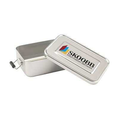 Branded Promotional HAPPYDAYS LUNCH BOX in Silver Lunch Box From Concept Incentives.