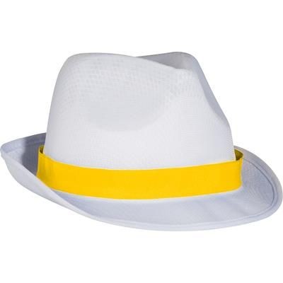 Branded Promotional MEMPHIS HAT in Yellow Hat From Concept Incentives.