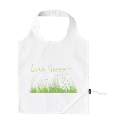 Branded Promotional STRAWBERRY COTTON FOLDING BAG in Black Bag From Concept Incentives.