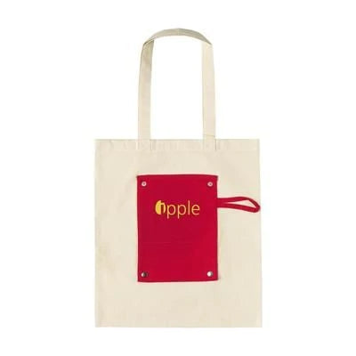 Branded Promotional FOLDY COTTON FOLDING BAG in Black Bag From Concept Incentives.