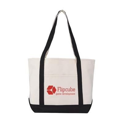 Branded Promotional FLORIDA SHOPPER TOTE BAG in Black Bag From Concept Incentives.