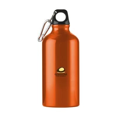 Branded Promotional ALUMINI 500 ML ALUMINIUM METAL WATER BOTTLE in Orange Sports Drink Bottle From Concept Incentives.