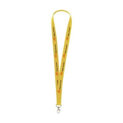 Branded Promotional KEYCORD BUDGET 2CM in Yellow Lanyard From Concept Incentives.