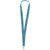 Branded Promotional KEYCORD BUDGET 2CM in Light Blue Lanyard From Concept Incentives.