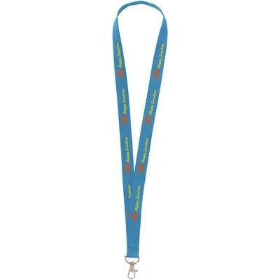 Branded Promotional KEYCORD BUDGET 2CM in Light Blue Lanyard From Concept Incentives.