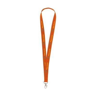 Branded Promotional KEYCORD BUDGET 2CM in Orange Lanyard From Concept Incentives.