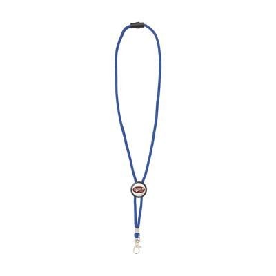 Branded Promotional KEYCORD TUBE SLIDER 0,5 CM LANYARD in Blue Lanyard From Concept Incentives.