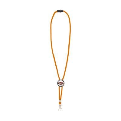 Branded Promotional KEYCORD TUBE SLIDER 0,5 CM LANYARD in Orange Lanyard From Concept Incentives.