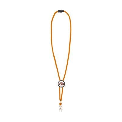 Branded Promotional KEYCORD TUBE SLIDER 0,5 CM LANYARD in Orange Lanyard From Concept Incentives.