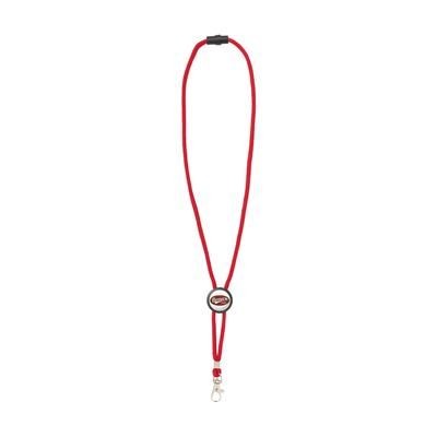 Branded Promotional KEYCORD TUBE SLIDER 0,5 CM LANYARD in Red Lanyard From Concept Incentives.