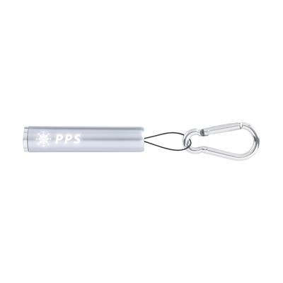 Branded Promotional LIGHT-UP KEYRING CHAIN LIGHT in Silver Keyring From Concept Incentives.