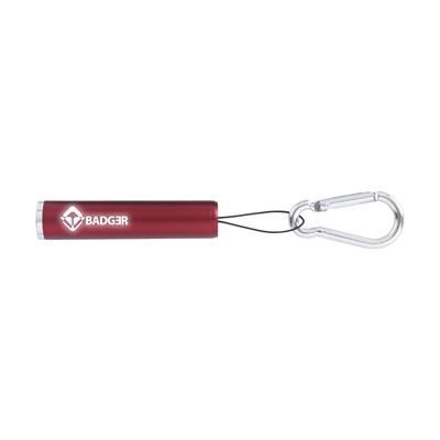 Branded Promotional LIGHT-UP KEYRING CHAIN LIGHT in Red Keyring From Concept Incentives.