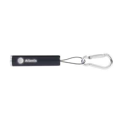 Branded Promotional LIGHT-UP KEYRING CHAIN LIGHT in Black Keyring From Concept Incentives.