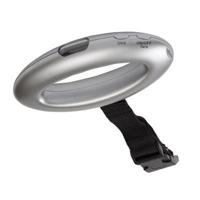 Branded Promotional CARL LUGGAGE SCALE & CARRY HANDLE in Silver Scales From Concept Incentives.