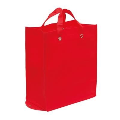 Branded Promotional PALMA FOLDING SHOPPER TOTE BAG in White Bag From Concept Incentives.