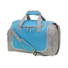 Branded Promotional GYM SPORTS HOLDALL BAG in Grey & Light Blue Bag From Concept Incentives.