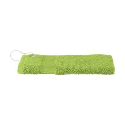 Branded Promotional SOLAINE GOLF TOWEL 450G in Green Golf Towel From Concept Incentives.